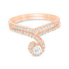 Thumbnail Image 1 of 0.60 CT. T.W. Diamond Swirl Bridal Set in 10K Rose Gold
