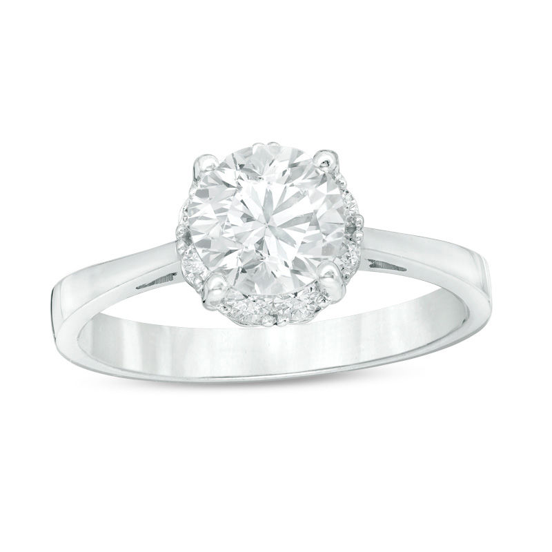 1.25 CT. T.W. Certified Canadian Diamond Frame Engagement Ring in 14K White Gold (I/I1)|Peoples Jewellers