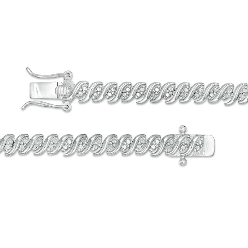 1.98 CT. T.W. Diamond Tennis Necklace in Sterling Silver - 17"