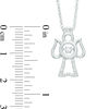Thumbnail Image 1 of Unstoppable Love™ Lab-Created White Sapphire Angel Pendant in Sterling Silver