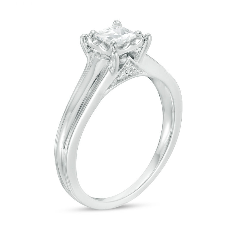 0.63 CT. T.W. Princess-Cut Diamond Solitaire Engagement Ring in 10K White Gold