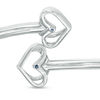 Thumbnail Image 1 of The Kindred Heart from Vera Wang Love Collection Mini Bangle in Sterling Silver - 7.5"