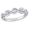 Thumbnail Image 1 of White Sapphire Duo Twist Ring in 14K White Gold