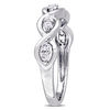 Thumbnail Image 2 of White Sapphire Duo Twist Ring in 14K White Gold