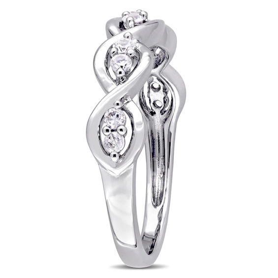 White Sapphire Duo Twist Ring in 14K White Gold White Sapphire Duo Twist Ring in 14K White Gold