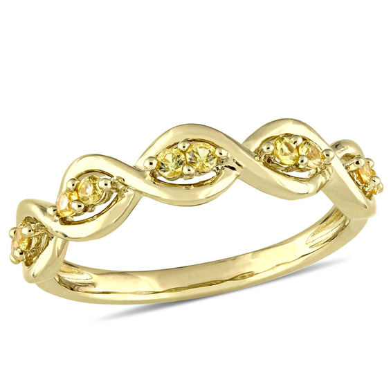 Yellow Sapphire Duo Twist Ring in 14K Gold Yellow Sapphire Duo Twist Ring in 14K Gold