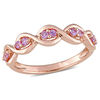Thumbnail Image 1 of Pink Sapphire Duo Twist Ring in 14K Rose Gold