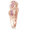 Thumbnail Image 1 of Pink Sapphire Duo Twist Ring in 14K Rose Gold