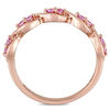 Thumbnail Image 2 of Pink Sapphire Duo Twist Ring in 14K Rose Gold