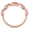 Thumbnail Image 3 of Pink Sapphire Duo Twist Ring in 14K Rose Gold