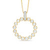 0.45 CT. T.W. Diamond Circle Pendant in 10K Gold