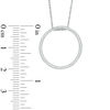 Thumbnail Image 1 of 0.18 CT. T.W. Diamond Open Circle Pendant in Sterling Silver
