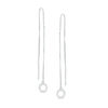 Thumbnail Image 0 of 0.09 CT. T.W. Diamond Circle Threader Earrings in Sterling Silver