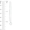Thumbnail Image 1 of 0.09 CT. T.W. Diamond Circle Threader Earrings in Sterling Silver