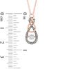 Unstoppable Love™ 0.18 CT. T.W. Champagne and White Diamond Infinity Pendant in 10K Rose Gold