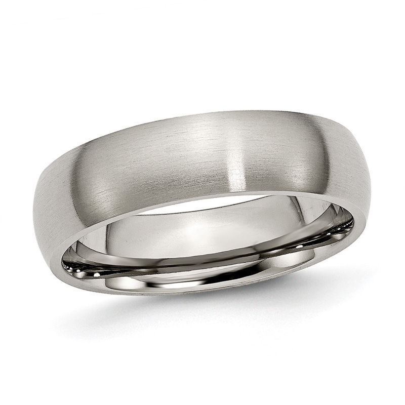 Men's 6.0mm Brushed Comfort Fit Wedding Band in Titanium|Peoples Jewellers