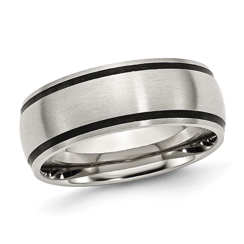 Black & Silver Striped Stainless Steel Ring for Men | CMC | Classy Men  Collection