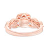 Thumbnail Image 3 of 1.60 CT. T.W. Certified Diamond Past Present Future® Cushion Frame Engagement Ring in 14K Rose Gold (I/I2)