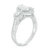 Thumbnail Image 2 of 1.50 CT. T.W. Marquise Certified Diamond Past Present Future® Frame Engagement Ring in 14K White Gold (I/I1)