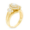 Thumbnail Image 1 of 0.95 CT. T.W. Marquise Diamond Past Present Future® Double Frame Engagement Ring in 14K Gold