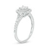 Thumbnail Image 3 of 0.70 CT. T.W. Canadian Certified Princess-Cut Diamond Double Frame Engagement Ring in 14K White Gold (I/I2)