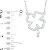 0.36 CT. T.W. Diamond Four Leaf Clover Necklace in Sterling Silver