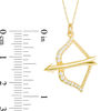 Thumbnail Image 1 of 0.16 CT. T.W. Diamond Bow and Arrow Pendant in 10K Gold