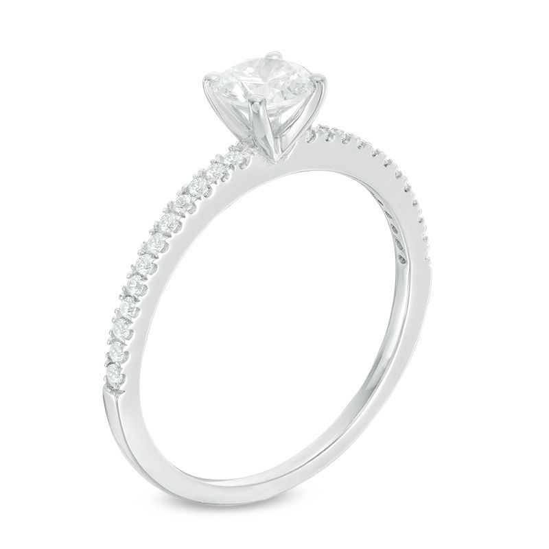 Main Image 2 of 0.58 CT. T.W. Diamond Engagement Ring in 14K White Gold