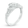 Thumbnail Image 1 of 0.09 CT. Diamond Solitaire Claddagh Promise Ring in 10K White Gold