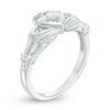Thumbnail Image 2 of 0.09 CT. Diamond Solitaire Claddagh Promise Ring in 10K White Gold