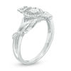 Thumbnail Image 2 of 0.15 CT. T.W. Diamond Claddagh Promise Ring in 10K White Gold