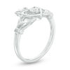 Thumbnail Image 2 of 0.04 CT. Diamond Solitaire Claddagh Promise Ring in 10K White Gold