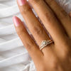 Thumbnail Image 2 of Perfect Fit 0.45 CT. T.W. Diamond Hexagon Frame Vintage-Style Interlocking Bridal Set in 10K Rose Gold