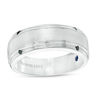 Thumbnail Image 0 of Vera Wang Love Collection Men's 0.04 CT. T.W. Black Diamond Four Stone Wedding Band in 14K White Gold