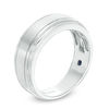 Thumbnail Image 1 of Vera Wang Love Collection Men's 0.04 CT. T.W. Diamond Four Stone Wedding Band in 14K White Gold