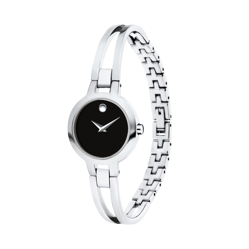 Main Image 2 of Ladies' Movado Amorosa® Bangle Watch with Black Dial (Model: 0607153)