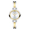 Thumbnail Image 0 of Ladies' Movado Aleena Two-Tone Bangle Watch with Silver-Tone Dial (Model: 0607150)