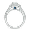 Thumbnail Image 2 of Vera Wang Love Collection 0.95 CT. T.W. Princess-Cut Diamond Frame Vintage-Style Engagement Ring in 14K White Gold