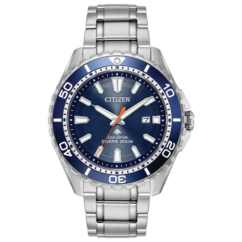 Men's Citizen Eco-Drive® ISO-Compliant Promaster Diver Watch with Blue Dial (Model: BN0191-55L)|Peoples Jewellers