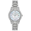 Ladies' Exclusive Citizen Eco-Drive® Silhouette Crystal Accent Watch with Mother-of-Pearl Dial (Model: EW1680-55Y)