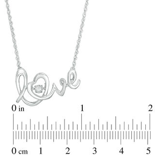 Unstoppable Love™ Diamond Accent Solitaire "love" Heart Necklace in Sterling Silver