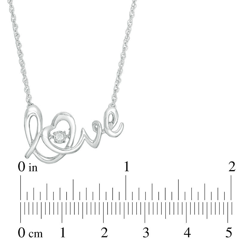 Unstoppable Love™ Diamond Accent Solitaire "love" Heart Necklace in Sterling Silver