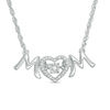 Unstoppable Love™ 0.04 CT. T.W. Diamond "MOM" Heart Necklace in Sterling Silver