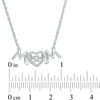 Unstoppable Love™ 0.04 CT. T.W. Diamond "MOM" Heart Necklace in Sterling Silver