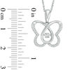 Unstoppable Love™ 0.12 CT. T.W. Diamond Butterfly Pendant in Sterling Silver