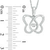 Thumbnail Image 2 of Unstoppable Love™ 0.12 CT. T.W. Diamond Butterfly Pendant in Sterling Silver