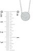 0.18 CT. T.W. Diamond Multi-Row Circle Necklace in 10K White Gold