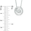 0.09 CT. Diamond Solitaire Swirl Circle Pendant in Sterling Silver