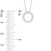 Thumbnail Image 1 of 0.12 CT. T.W. Diamond Open Circle Pendant in 10K White Gold