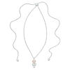 Unstoppable Love™ 0.04 CT. T.W. Diamond Heart Bolo Necklace in Sterling Silver and 10K Rose Gold - 30"